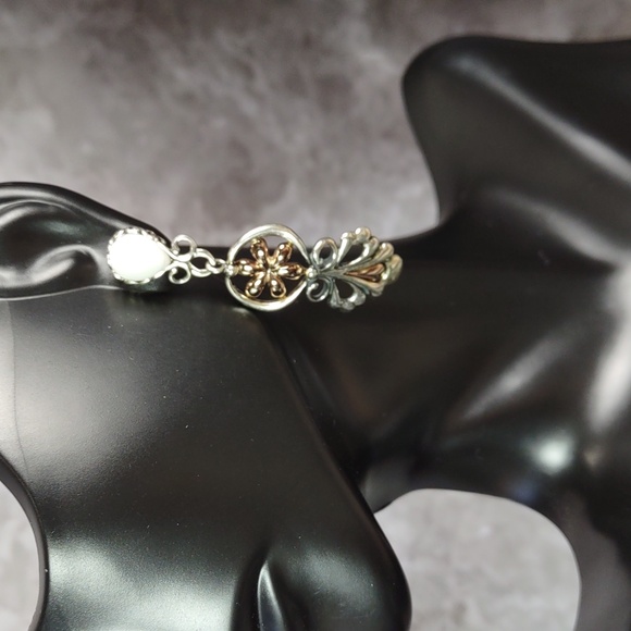 Carolyn Pollack Relios Sterling Silver/Copper Earrings - Picture 1 of 8